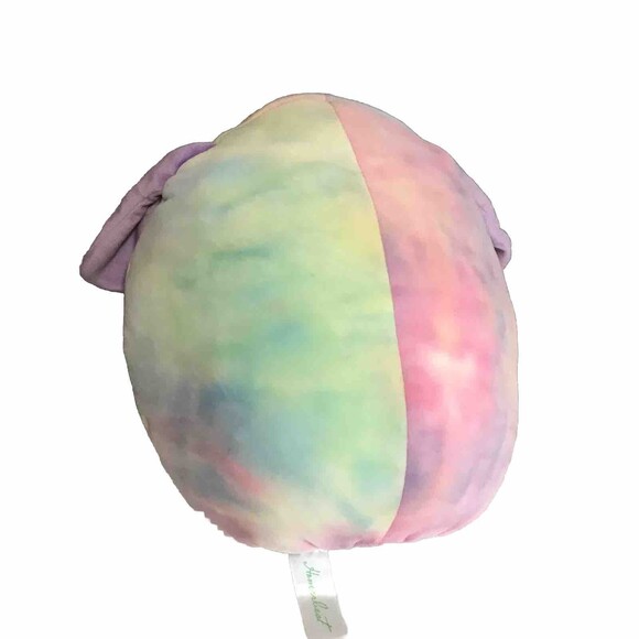 Homerbest Beemie Plush Stuffed Animal pink and purple tie-dye dog 3 hearts - Picture 2 of 4